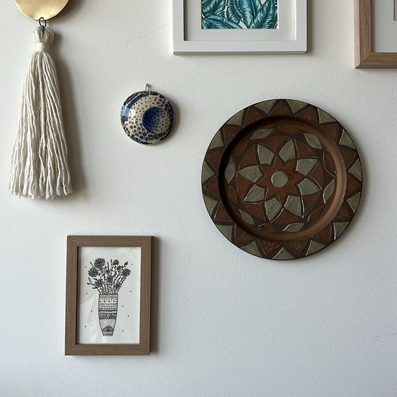 Vintage Moroccan Handmade Copper Wall Plate Tray Decor - Picture 14 of 15